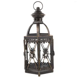 Bougeoirs chandelier boîtes maison support décoratif lanterne supports Table en verre ferme