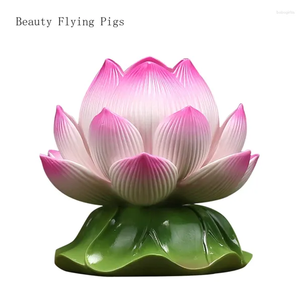 Bandlers en céramique LED 110V-220V Lotus lampe pour la maison Bouddha Hall Prayer Electric Long Light Decoration Feng Shui