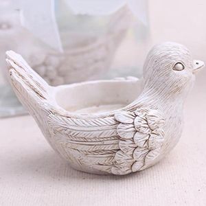 Bandlers Ceramics Mur Blanc Bird Bird Bird European Candlestick Tea Light Decoration Cadeau T817