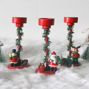 Bougeoirs Bougeoir De Noël Père Noël Elk Étoile Flocon De Neige Support En Fer Thé Lumière Année Table Ornement Pièce Maîtresse