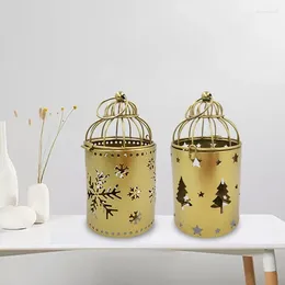 Kandelaars Kersthouder Hanging Birdcage Metal Lantern Tealight Centerpieces Candlestick For Table Wedding Party N02 21 Dropship