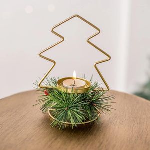 Kandelaars Kerstmis Thuis Decoratieve ornamenten Gold Xmastree Star Iron Table Lamp Decoraties Daggeschenken Jaar Festival