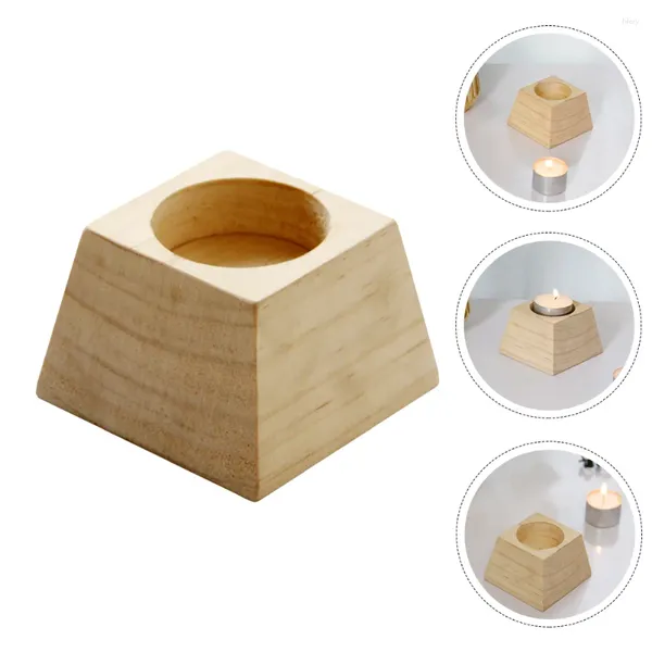 Bandlers Christmas Keystone Holder Wood TiPer Mariage Decoration Decoration Table Candlestick TEA Light Stands Ornement