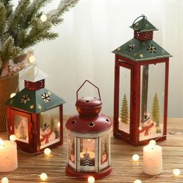 Bandlers Christmas Lantern Light Light Santa Claus décor chandelier portable portez de Noël ornements de fête des cadeaux à la maison