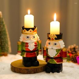 Kandelaars Kerst Notenkraker Soldaat Kandelaar Tealight Thuis Woonkamer Bar Ornamenten Houder Miniatuur Beeldjes