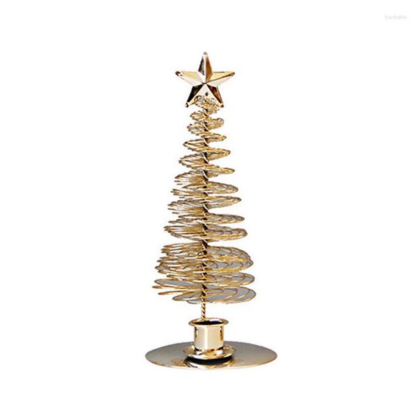 Candelabros Titular del árbol de Navidad Decoración del hogar Pino de metal de estilo europeo Reutilizable para la familia y el viernes