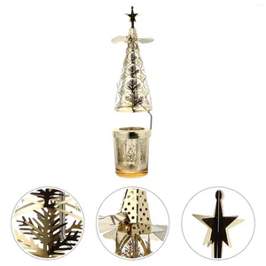 Kandelaars kerstboomhouder Xmas Decoration Gold Table Decorations Party Creative Gift Supplies Sleep Candlestick