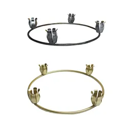 Bandlers circulaires en métal Candles de chandelier Contexte décoratif 8,5 pouces de table de table de table pour le mariage robuste