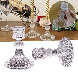Candlers Classic Glass Candlestick Holder Exquiste Style durable Derury Lasting Stable Base Easy Facile to Clean pour Room i88