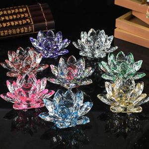 Bandlers Clear Crystal Glass Lotus Flower Tea Halder Gradlestick Candlestick Home Decor Craft