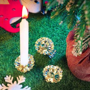 Kaarsenhouders clipbasis gepolijste metalen houders clips bloemvorm verstelbare kaarsen voor kerstboomdecoratie ambachten