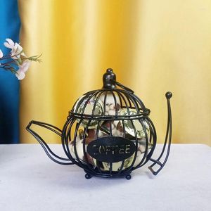 Candlers Coffee Universal Storage Basket Metal Hollow Out Kettle Holder Articles Candlestick Hanging Lantern Home Decor