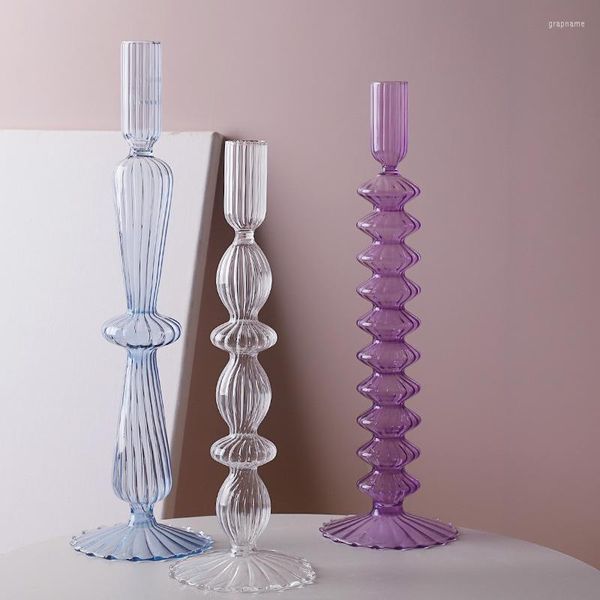 Bandlers Creative and Simple Glass Holder Vase Crafts Net Celebrity Art Living Room Hadrestay Table Decoration INSERT Fleurs s￩ch￩es