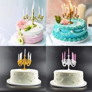 Candlers Creative Candabra Holder Cupcake Birthday Cake Topper avec bougies DIY CADEAUX MARIAGES PART