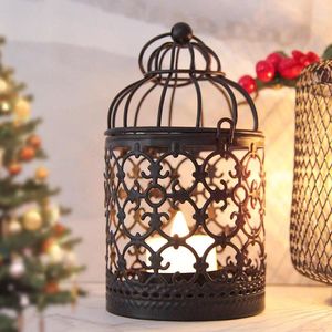Candlers Creative Candabros Hollow Hanging Bird Cage Holder European Candlestick Vintage de Noël Mariage de Noël