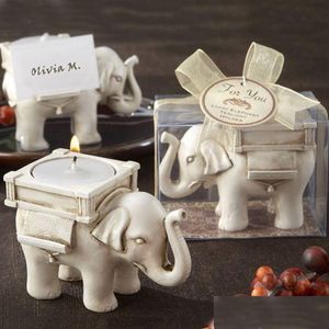 Kandelaars Creatieve Olifant Kandelaars Dierenhars Kandelaar Bruiloft Woondecoratie Ornamenten Festival Cadeau Drop Delivery Dhm6Y