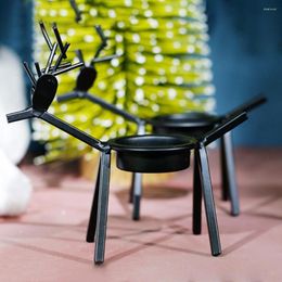 Candle Holders Creative Elk Candlestick Iron Art Holder Eco-vriendelijke toevoeging interesse voor Home Happy Year Gifts