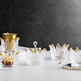 Candelabros creativos de cristal con forma de corona, candelabro para Centro De Mesa, soporte decorativo para decoración del hogar, fiesta