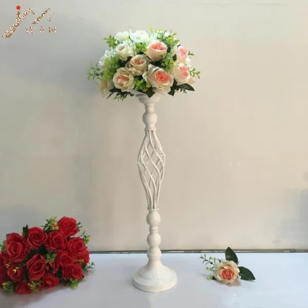 Bandlers Creative Creative Hollow White Wedding Table Road Flower Rack Flower Rack Home et El Vases Decoration 1 Lot 10 PCS