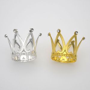 Candle Holders Crown Cake Topper Vintage Tiara Toppers Baby Shower Birthday Decoration Gold Silver Small For Boys Girls Dh9822