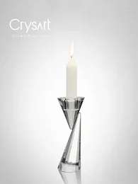 Bandlers Crysart K9 Crystal Family Romantic Small Ornaments Luxury Scandinave Modern Ins Wind Simple Candlestick
