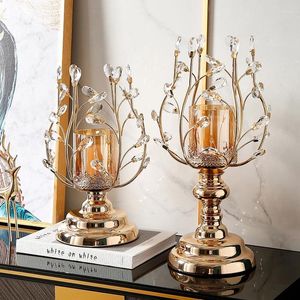 Bougeoirs porte-lustre en cristal beau Banquet chandelier exquis pratique mariage Kerzenhalter décorations pour la maison CY50CS