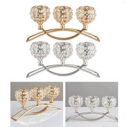 Bandlers porte-cristal 3 armes candelabra table de mariage ornement argenté en or siltle light arch pont pont gobelet stand à la maison