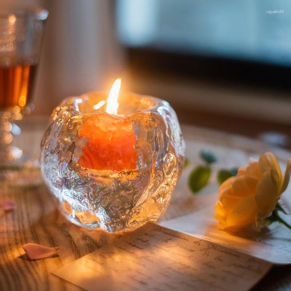 Bougeoirs Cristal Titulaire Coupe Verre Glace Cave Bar Décoration De Table Romantique