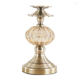 Bougeoirs en cristal rétro créatif, Tube de support, boîte de rangement de bijoux, décoration de bureau pour fête de mariage à domicile DF50CH