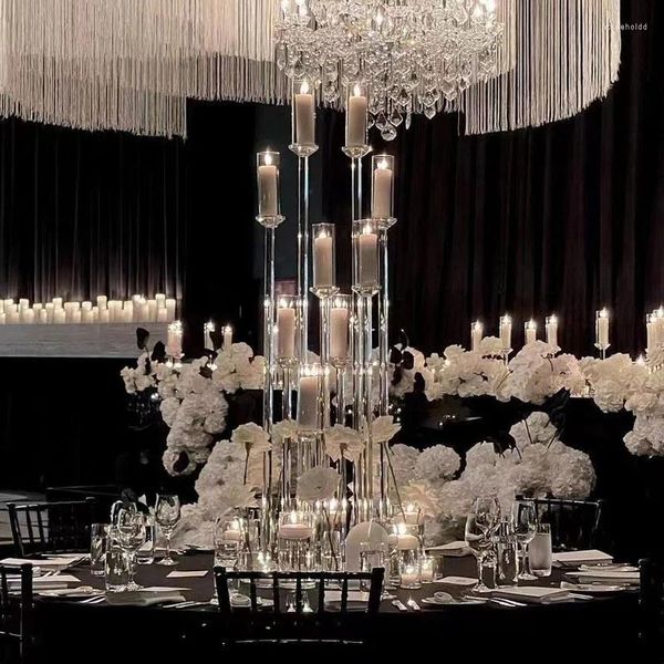 Bandlers cristaux Nordic Holder Centre de mariage esthétique Luxury Container Table à manger Velas Home Decor GXR35XP