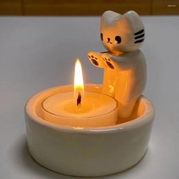 Partes de velas Cute Central de titulares de gatitos Cartoon Funny Creative Creative Scented Heat Crafts Home Desktop Decoración
