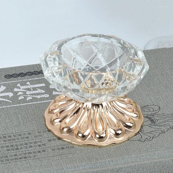 Partes de velas Cute mini vidrio pequeño té pequeño luz de candelabro centros de mesa de bodas de stand casero decoración de mesa de comedor