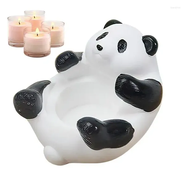 Bougeoirs Mignon Panda Titulaire 3D Photophore Chandelier Drôle Créatif Belle Parfumée Résistant À La Chaleur Artisanat Pour La Décoration Intérieure