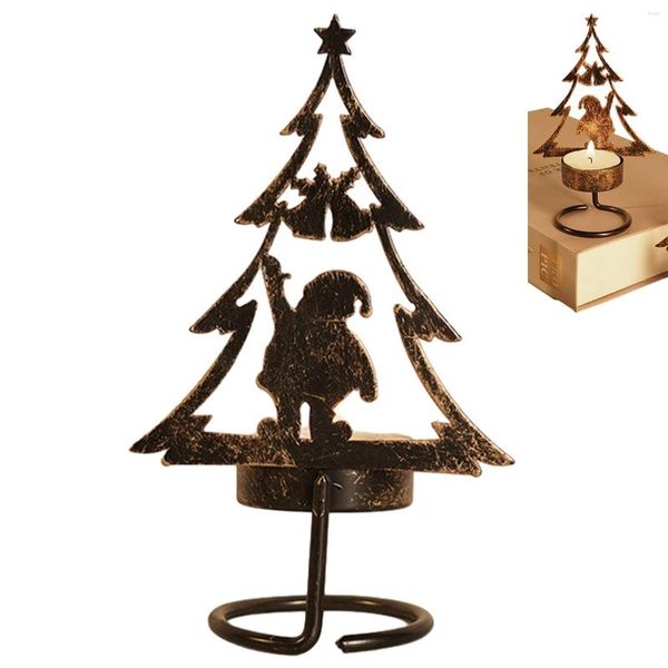 Bougeoirs Mignon Table Pièce Maîtresse Cadeaux Titulaire Manteau Père Noël Salon Cheminée Arbre De Noël Tea Light Party Décoration