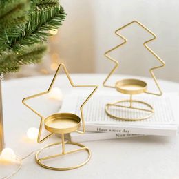 DÉCORS DE COTHERS POUR HOME IRES THELAS THEAU CRÉATION CRÉATION Metal Metal Bandlestick Table Decoration Ornement 2024 Christmas NAVIDAD CADEAU