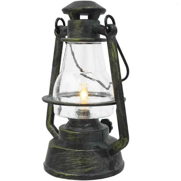 Bougeoirs Décoration Camping En Plein Air Lampe Vintage LED Lanterne Lumière De Poche Suspendus Tente En Métal Garniture
