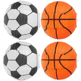 Candelabros decorativos farol de papel fiesta deportiva creativo baloncesto linternas fútbol colgante pelotas de baloncesto