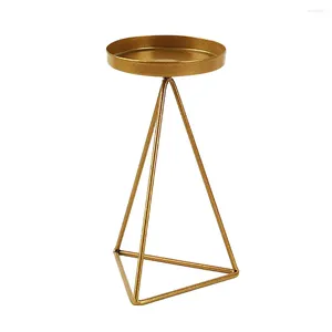Bandlers Stick Decorative Style Nordic Style Whited Fer Bandlestick Tablet Trop Triangle Decoration For Wedding Party Dinning Home Cup