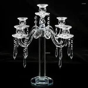 Kandelaars Designer Crystal Glass European Style Wedding Holder Ornamenten Modern Home Decoration Table