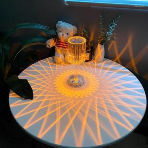 Bandlers Bureau Night Light Usb Crystal Projecteur Amosphère LED Table LEMPOR LAMPE DÉCOR DÉCORD