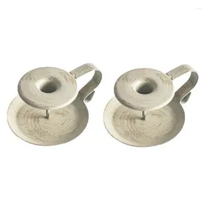 Candle Holders Desktop Decor Taper Holder Home Retro Living Room El Festival met handvat gratis staande 2 stks