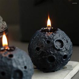 Boxifiés de bougeoirs DIY Set Black Moon Chadow Creative Personnalized Decoration avec une main sphérique