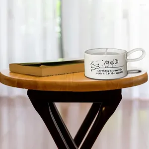 Bougeoirs support Durable tasse à thé élégante avec poignée résistant à la chaleur décoration de bureau cadeau pour bons amis maison