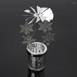 Bandlers E8BD Rotary Spinning Tampe Metal Metal Tea Support d'éclairage Decoration Home Decoration