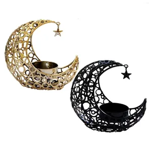 Bandlers Eid Moon Star Candlestick Desk Ornement Metal Ramadan Decoration Home Decor