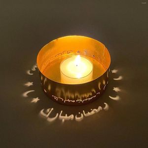 Kandelaars Eid Mubarak Metal Holder 2024 Ramadan Candlestick Al Adha Islamitische Moslim Partij Decoratie Smeedijzer