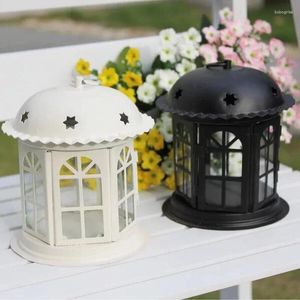 Candlers porte-Noël européens Iron Lantern Marding Apartmento Tealight Candelabros décorativos Table décor ZP50ZT