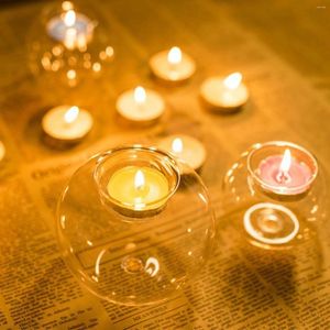 Kaarsenhouders Europese kristallen glazen houder Halloween Decor eettafel stick trouw bar feest huisdecoraties