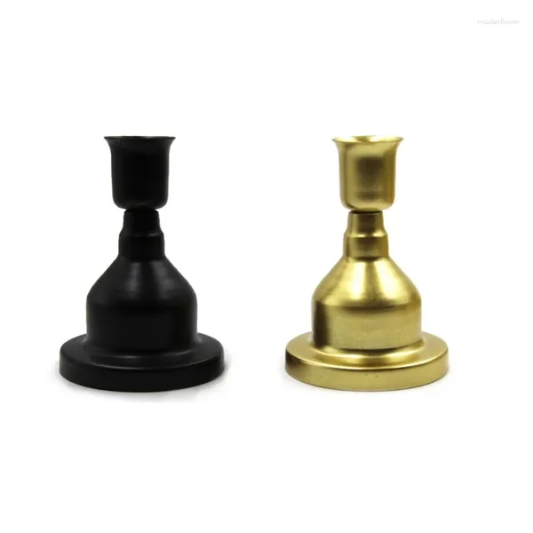 Partes de velas Estilo europeo Metal Simple Golden Black Boded Bar Room Room Decoraciones del hogar