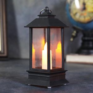 Bougeoirs sans flamme bougeoir lampe maison jardin suspendu lanterne LED Halloween noël Vintage château ornement